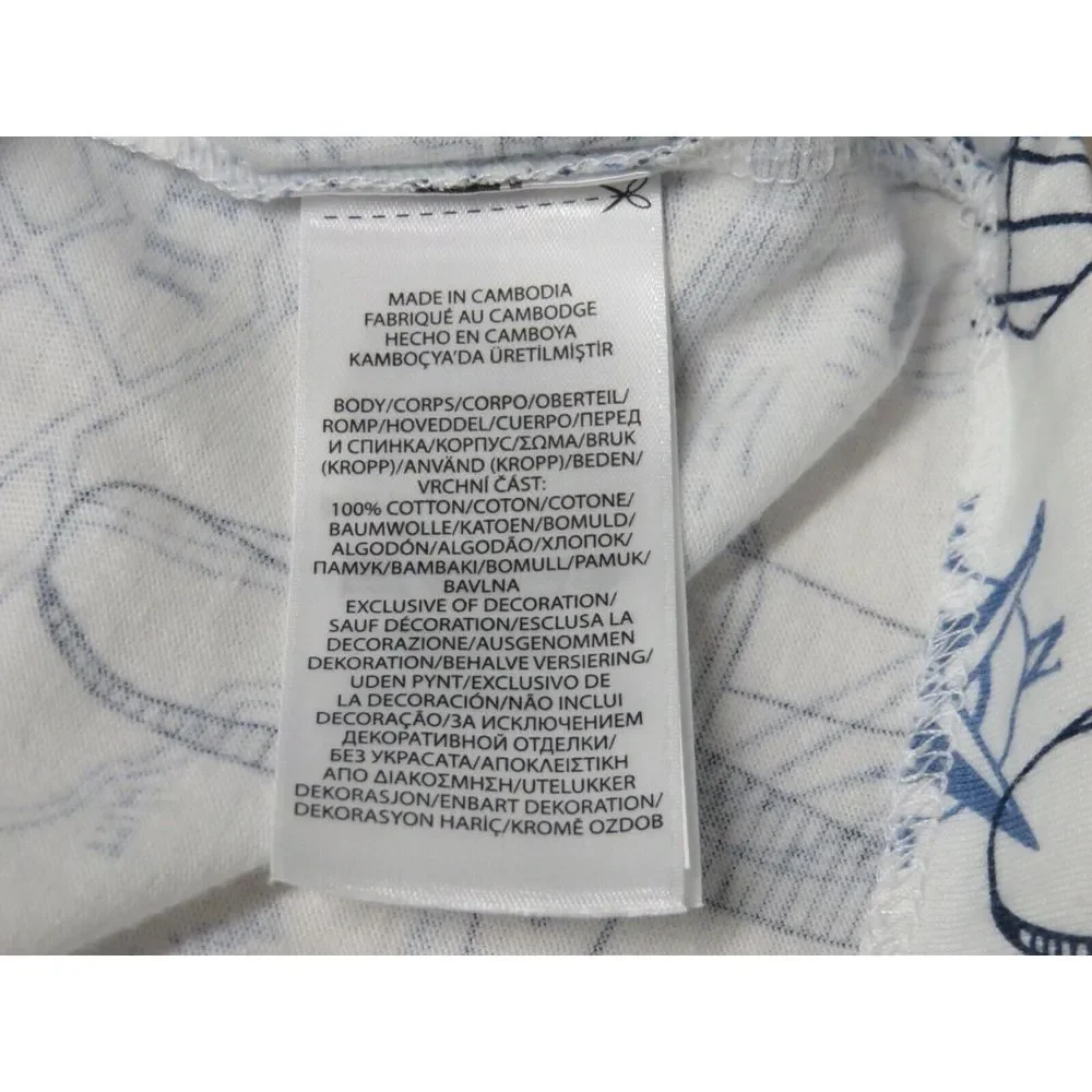 Polo Ralph Lauren Air Plane Shirt Mens XLT Flight Club Map White Blue Cotton New